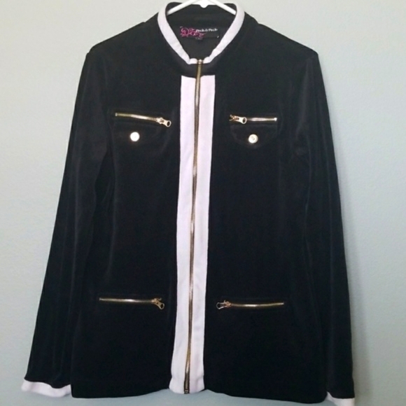 Peck & Peck Classy Velour large Full zip up jacket - Picture 1 of 6